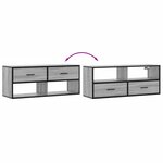 vidaXL Meuble TV sonoma gris 100x31x39 5 cm bois d'ingénierie et métal
