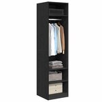 vidaXL Armoire avec stockage Chêne noir Bois d'ingénierie