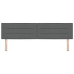 vidaXL Tête de lit LED avec tête de lit Gris foncé 180 cm Polyester