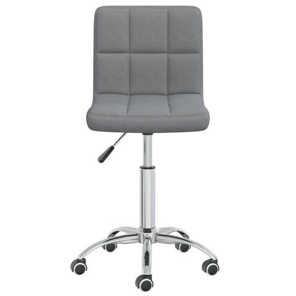 vidaXL Chaise pivotante de salle à manger Gris clair Tissu