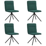 vidaXL Chaises à manger lot de 4 vert foncé tissu