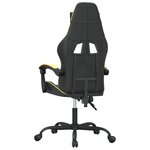 vidaXL Chaise de jeu pivotante Noir et doré Similicuir