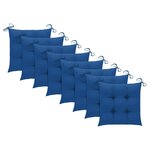 vidaXL Chaises pliables d'extérieur lot de 8 et coussins Bois d'acacia