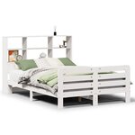 vidaXL Cadre de lit sans matelas blanc 120x200 cm bois de pin massif