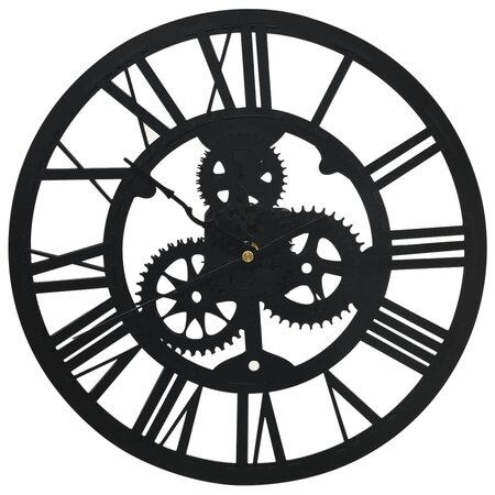 vidaXL Horloge murale Noir 30 cm Acrylique