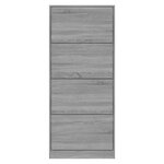 vidaXL Armoire à chaussures Sonoma gris 63x24x147 cm Bois d'ingénierie