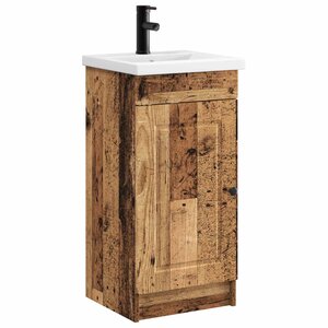 vidaXL Meuble de salle de bain avec évier Bois ancien