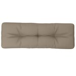 vidaXL Coussin de palette taupe 120x40x12 cm tissu