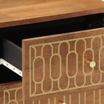 vidaXL Tables de chevet 2 Pièces 40x33x46 cm Bois de manguier solide