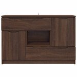vidaXL Buffet avec tiroir Chêne brun 100 x 30 x 65 6 Bois d'ingénierie