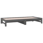 vidaXL Lit coulissant sans matelas gris 2x(90x200) cm