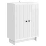 vidaXL Buffet Blanc brillant 66 x 34 5 x 90 cm Bois d'ingénierie