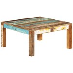 vidaXL Table basse 80x80x40 cm Bois de récupération massif