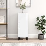vidaXL Buffet Blanc brillant 34 5x34x90 cm Bois d'ingénierie
