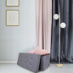 Banc coffre de rangement en suédine lina