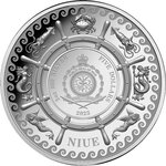 Monnaie en argent 5 dollars g 62.2 (2 oz) millésime 2023 kraken