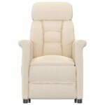vidaXL Fauteuil inclinable électrique Beige Microfibre
