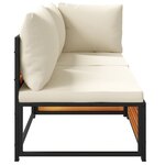 vidaXL Canapé de jardin avec coussins 2 places bois massif d'acacia