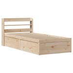vidaXL Cadre de lit et tête de lit 100x200 cm bois de pin massif
