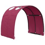 vidaXL Tunnel de lit 2 Pièces Rouge 211 x 67 5 x 2 cm Polyester