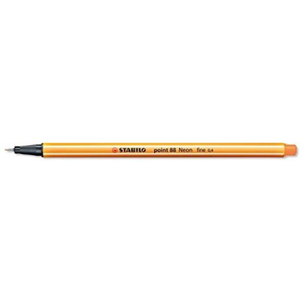 Stylo-Feutre POINT 88 Pointe Fine 0 4 mm Orange FLUO STABILO