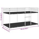 vidaXL Lit superposé sans matelas noir 75x190 cm acier