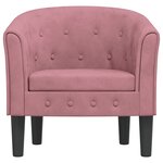 vidaXL Fauteuil rose velours