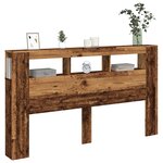 vidaXL Tête de lit à LED vieux bois 180x18 5x103 5cm bois d'ingénierie