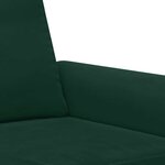 vidaXL Ensemble de canapés 3 Pièces avec coussins Vert foncé Velours