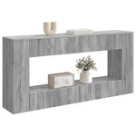 vidaXL Table console Gris Sonoma 155 x 29 x 74 cm Bois d’ingénierie