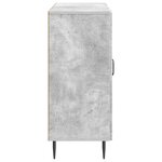 vidaXL Buffet Gris béton 89 x 34 5 x 80 cm Bois d'ingénierie