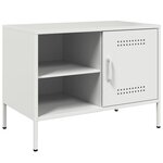 vidaXL Meubles TV 2 Pièces blanc 68x39x50 5 cm acier