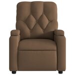 vidaXL Fauteuil inclinable de massage électrique marron tissu