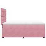 vidaXL Sommier à lattes de lit avec matelas Rose 100x200 cm Velours
