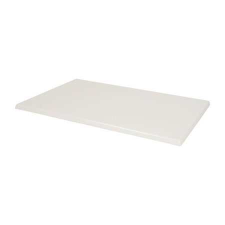 Plateau de table rectangulaire pré-percé 1200 mm - blanc - bolero - bois
