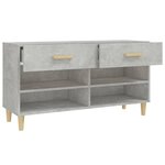 vidaXL Armoire à chaussures Gris béton 102x35x55 cm Bois d'ingénierie