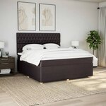vidaXL Sommier à lattes de lit avec matelas Marron foncé 180x200 cm