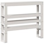 vidaXL Cadre de lit avec tête de lit blanc 90x190cm bois de pin massif