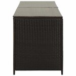vidaXL Boîte de rangement de jardin résine tressée 200x50x60 cm marron