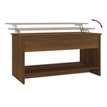 vidaXL Table basse Chêne marron 102x50x52 5 cm Bois d'ingénierie