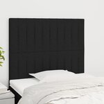 vidaXL Tête de lit Noir 100x5x118/128 cm Tissu