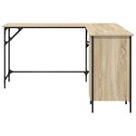 vidaXL Bureau chêne sonoma 141x141x75 cm bois d'ingénierie