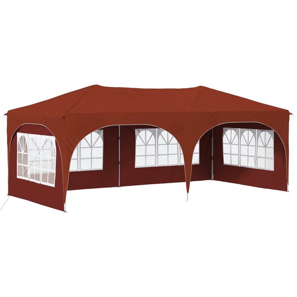 vidaXL Tente de fête pop-up 575 x 288 x 245 cm Terre cuite