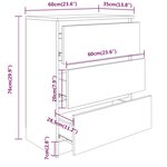 vidaXL Buffet Chêne fumé 60x35x76 cm Bois d'ingénierie