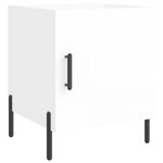 vidaXL Tables de chevet 2 Pièces blanc brillant 40x40x50 cm