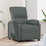 vidaXL Fauteuil inclinable Gris foncé Tissu