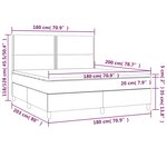 vidaXL Sommier à lattes de lit avec matelas Bleu 180x200 cm Tissu