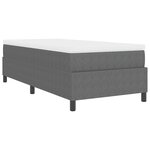 vidaXL Lit à ressorts avec matelas gris clair  90 x 200 cm  en tissu côtelé.