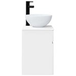 vidaXL Meuble de lavabo mural Blanc 39 x 41 x 64 5 cm