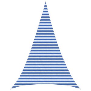 vidaXL Voile d'ombre 5 x 6 x 6 m HDPE Triangulaire Bleu et Blanc